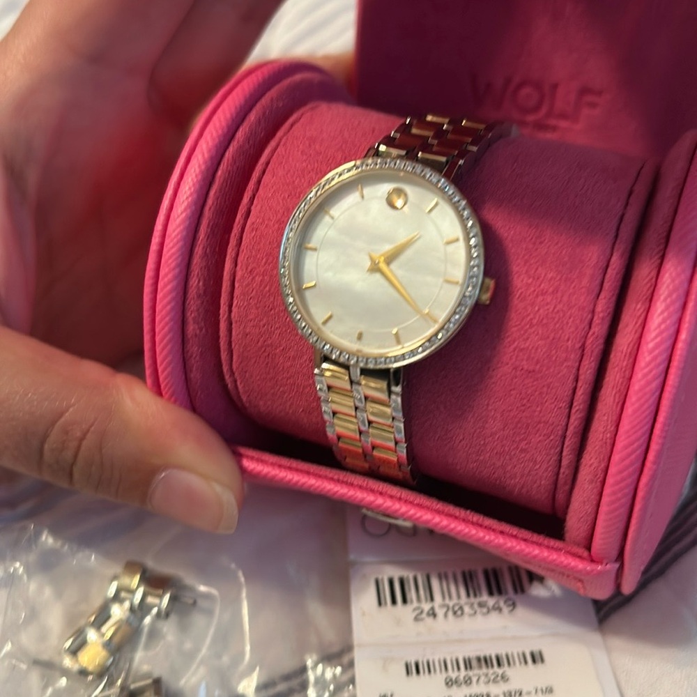 Movado Kora Women's Diamond Two-Tone Watch with Mother of Pearl Dial